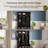 Farmhouse Hall Tree With Storage Bench, Arched Design Entryway Organizer With 5 Hooks & 7 Cubbies, Shoe Cabinet For Mudroom, Living Room-1761984005