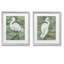 Heron texturé-ensemble de 2 reproductions d’art graphique encadrées sur papier