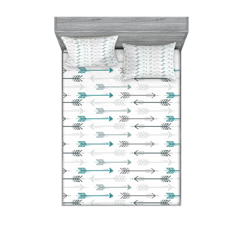 Drap-housse et coussin décoratif Ambesonne, Ensemble de draps pour très grand lit californien