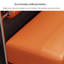Banc de rangement orange