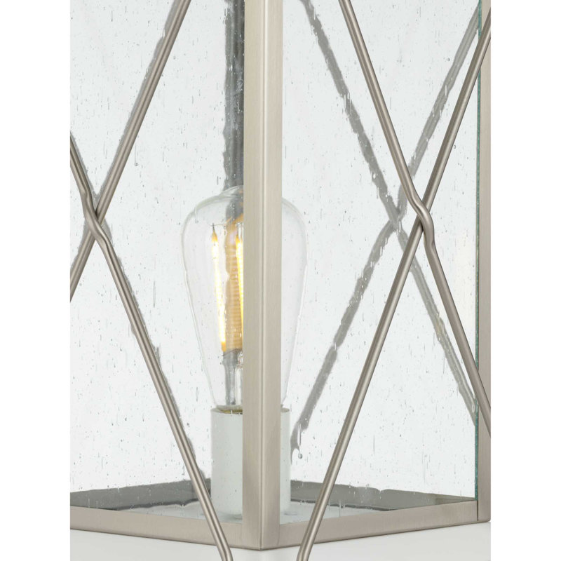 Tête de lanterne câblée à 1 lumière H 20 po Alexe, Acier inoxydable