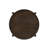 Round Solid Wood End Table, Dark Brown