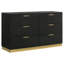 Commode 6 tiroirs noire-989684874