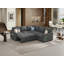 Canapé d'angle convertible en lin Ahn, gris, avec lit gigogne et rangement sous l'assise.-1984407555-1984407806-2039617191