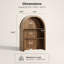 Armoire haute haute arquée, noire-134228286