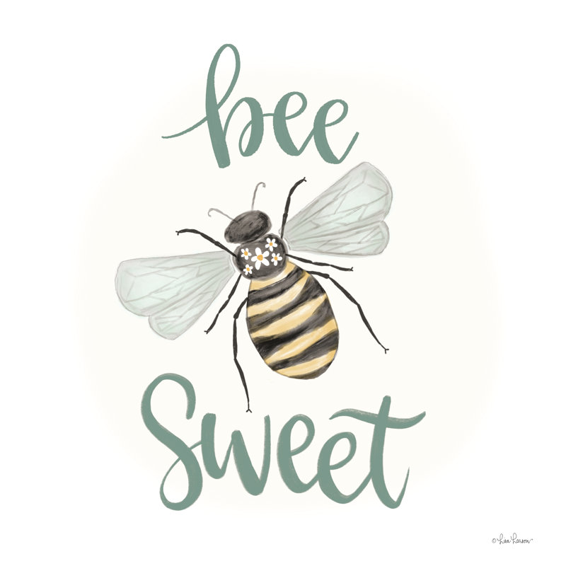 «Bee Sweet on Canvas» par Lisa Larson, reproduction, H 12 po x l 12 po