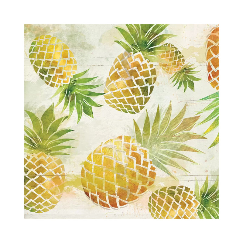 Pineapple Dance I by Carol Robinson - Wrapped Canvas Painting, 45.72 cm H x 45.72 cm W x 1.91 cm D
