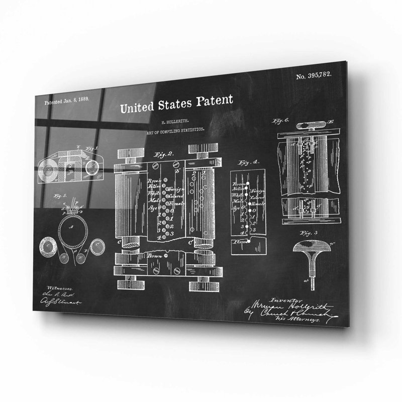 «Tubular Machine Blueprint Vernis», impression sans cadre, H 12 po x l 16 po x P 0,13 po