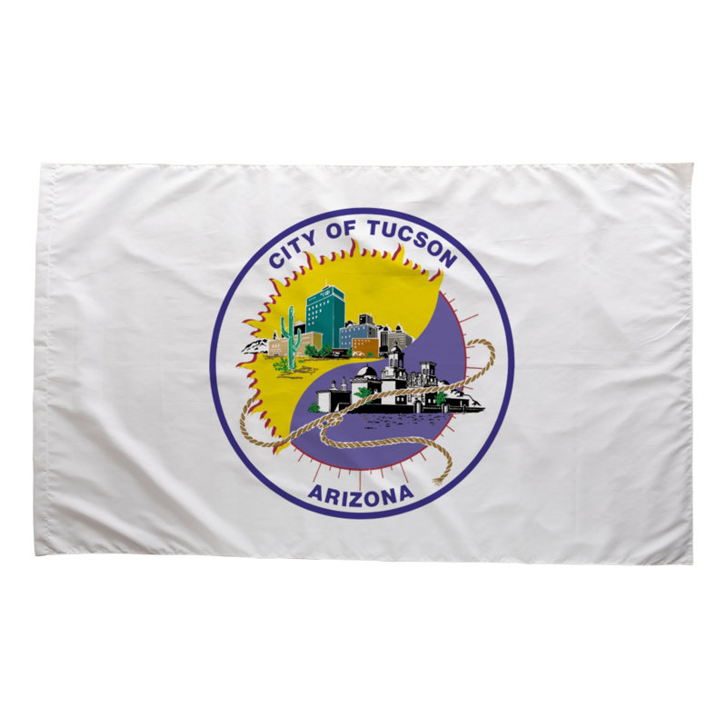Drapeau de la ville de Tucson - drapeau extérieur, 24" H x 36" W