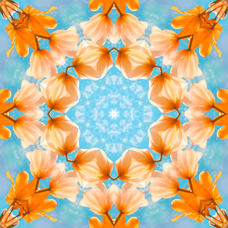 Mandala fleur, H 36 po x l 36 po