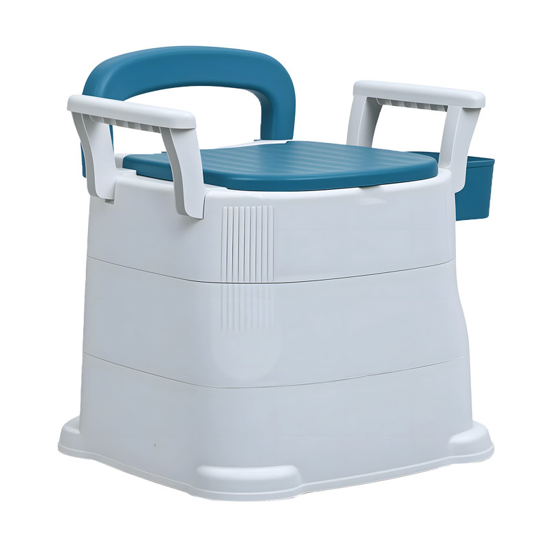Commode de chevet, toilette de commode de sécurité améliorée pour personnes âgées et handicapées, fauteuil pour adultes avec accoudoirs détachables, siège d'une largeur de 16,3 po, commode de chevet robuste de 500 lb pour les personnes âgées