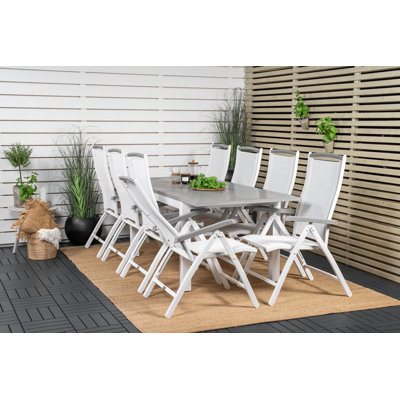 Jayesh 8 - Person Patio Dining Set with Extendable Rectangular Table