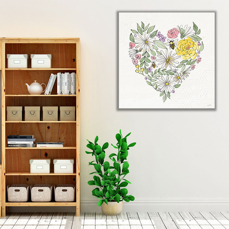 «Honeybees Blossoms», art mural, H 16 po x l 16 po
