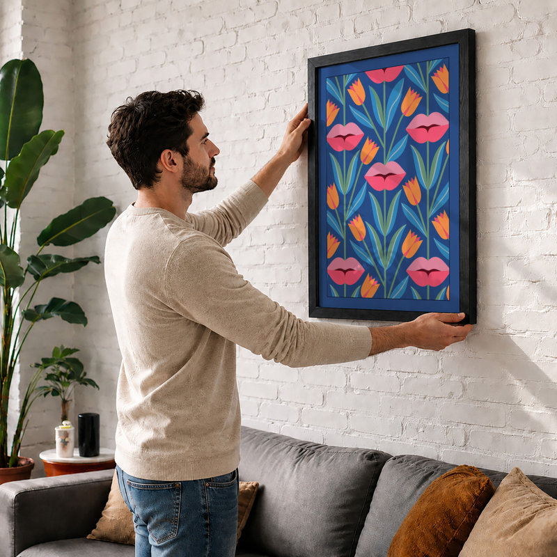 Spring Tulips Botanical - Print, Unframed, A4 - 29.7 x 21.0 cm