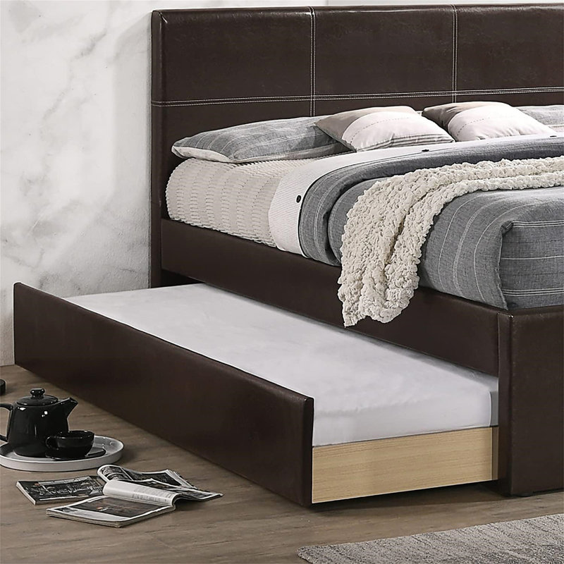 Lundberg Vegan Leather Platform Bed, Twin