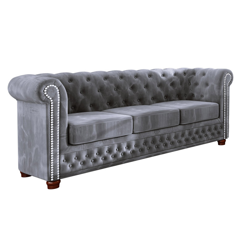  3 seater Chesterfield Sofa, Grey