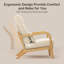 Chaise d'appoint moderne à haut dossier Mid-Century, fauteuil rembourré en bois massif avec coussin supplémentaire, chaise longue rétro pour le salon, le bureau et les petits espaces-1039071982