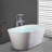 39-3/4 In. Double-Handle Freestanding Floor Mounted Bathtub Filler Faucets With Hand Held Shower Head In-111704737