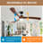 72 Inch Smart Ceiling Fan With Lights And Remote/APP Control, Compatible With Alexa/Google  3 Blade Walnut-Colored Solid Wood