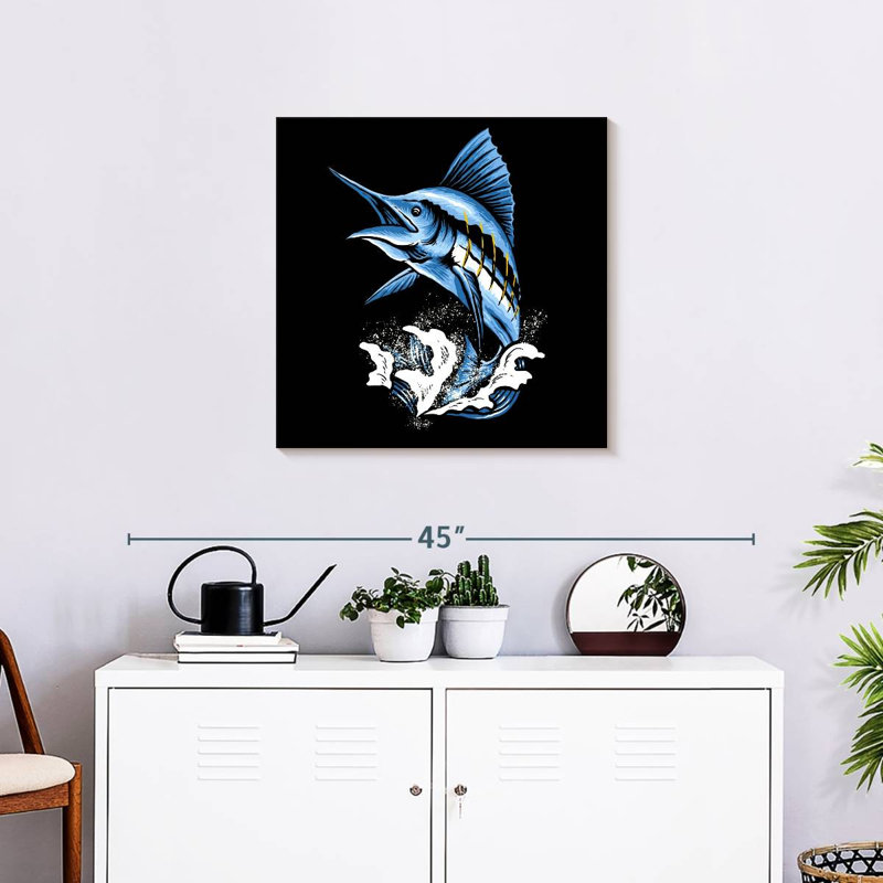 Brampt Jumping Marlin Fish, 24'' H x 24'' W