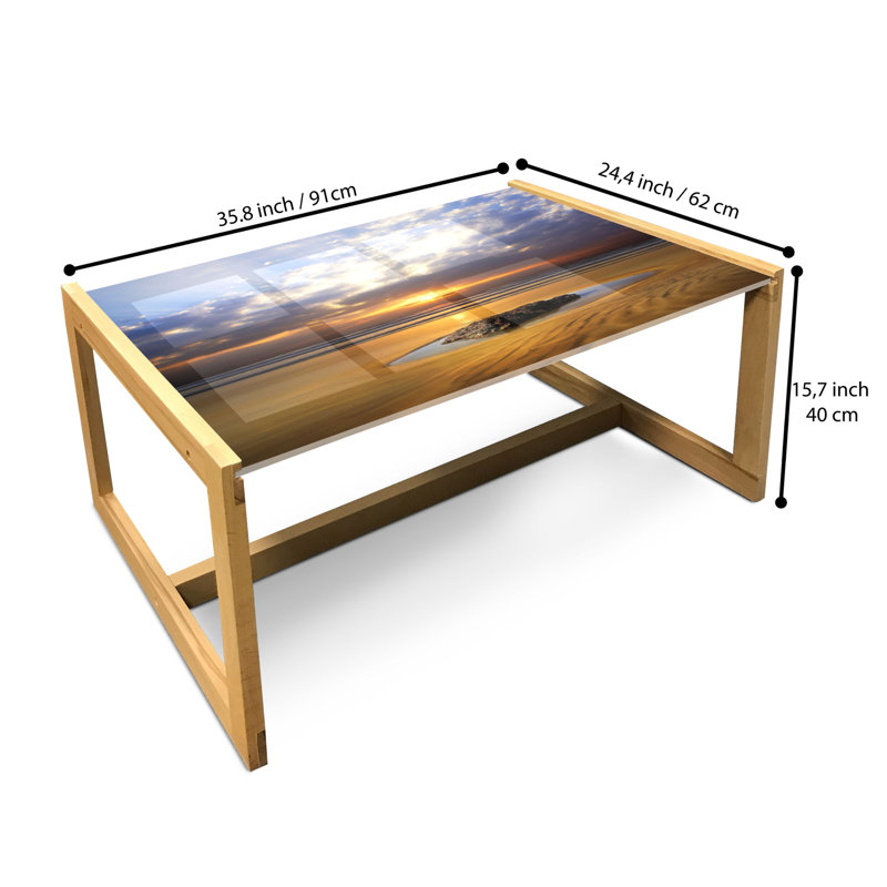 Janade Sled Coffee Table, 90cm H x 62cm W x 40cm D