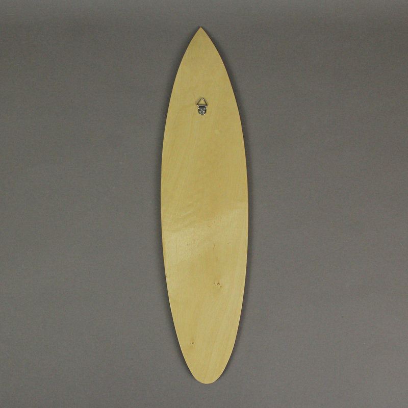 Ensemble de 3 décorations murales de planche de surf en bois multicolores, sculptées et peintes à la main Coastal, ensemble de 3 l 3,75 po x P 0,5 po