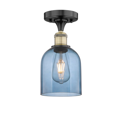 Edison - Allysson - 1 Light 6" Semi-Flush Mount - Seedy Shade