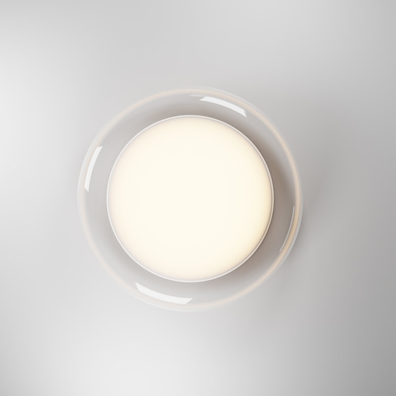 Doma Clear Acrylic Flush Mount, 4" H x 18" W x 18" D