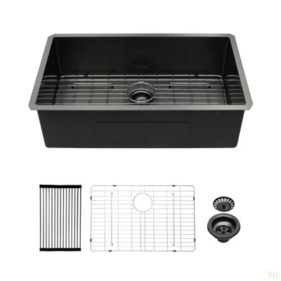 33X19x10"Undermount Single Bowl Stainless Steel Kitchen Sink