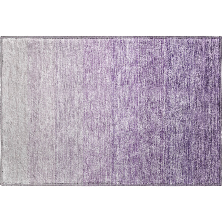 Premium Machine Washable Prisco Purple Rug
