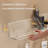 Clear Adhesive Bathroom Tray Organizers, Mini Medicine Cabinet Shelves, Set Of 3