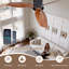 Ventilateur de plafond moderne avec lumière et télécommande / application, 3 températures de couleur DEL, moteur CC silencieux à 6 vitesses, réversible, à intensité variable, minuterie, pales brunes-143432990