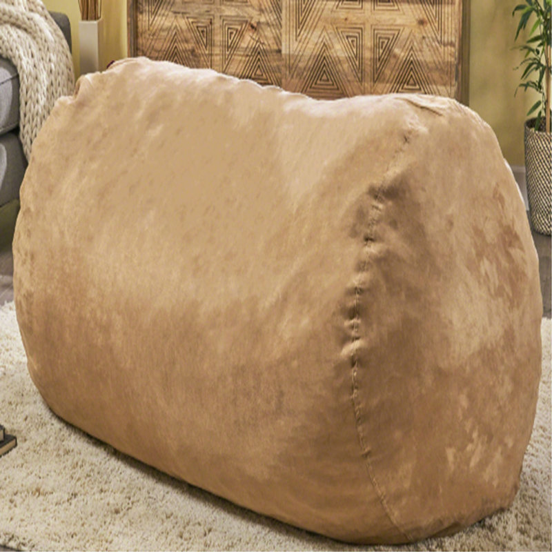 Jasper Traditional 8 Foot Suede Cylindrical Bean Bag, Tuscany