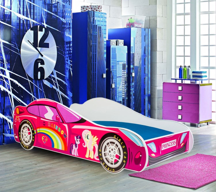 Children's bed auto PINK