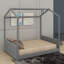 Velvet House Bed Wood Bed-953842429