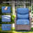 Prunier 9-Piece Outdoor Wicker Patio Conversation Set With Rectangle Fire Pit, 3-Seat Sofa, Ottomans, 4 Swivel Gliders And Side Table-1475757530-1475757531