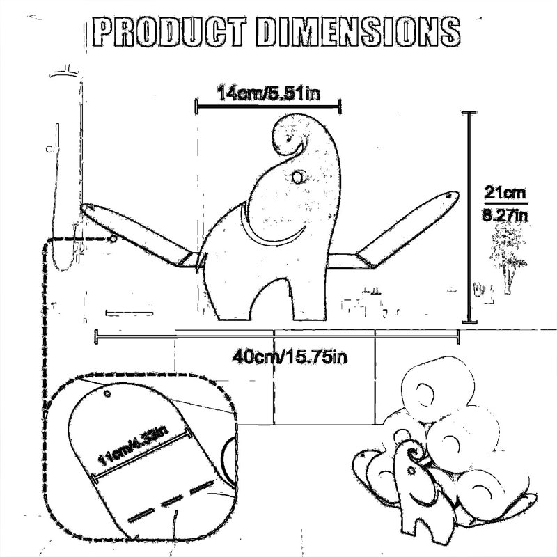 Porte-papier hygiénique Elephant