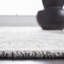 Tapis floral fait à la main en noir / ivoire-671144444