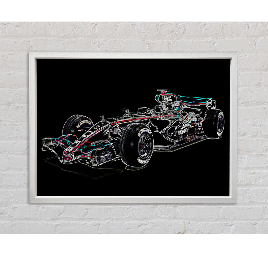 Formula One Side Profile 2 - Einzelner Bilderrahmen Kunstdrucke auf Leinwand