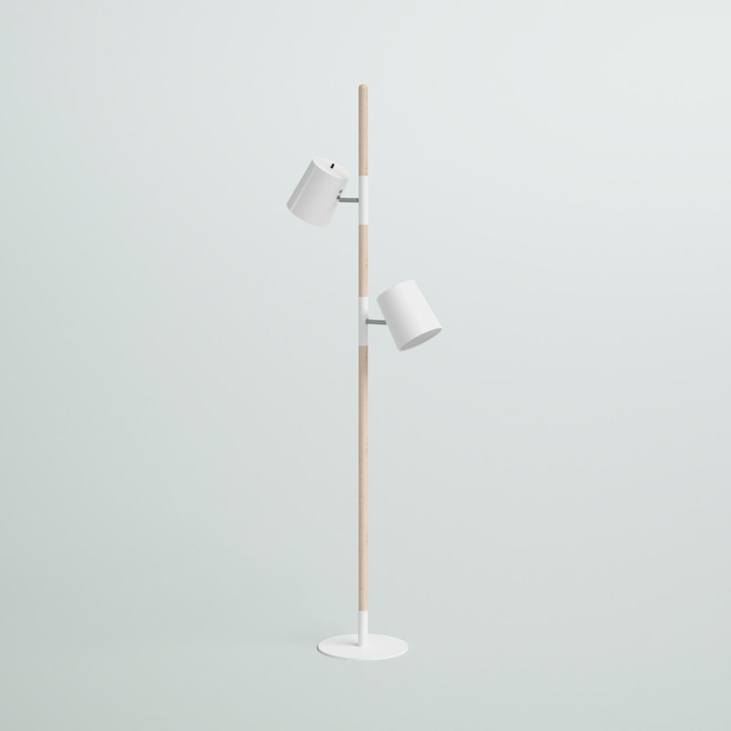 Grondin 61.5'' Tree Floor Lamp, Matte White, Matte White