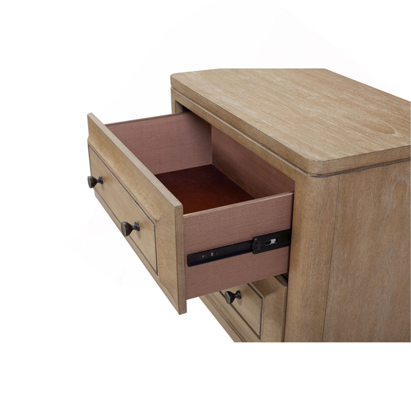 2 Drawer Nightstand With Sand Finish