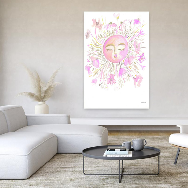 Art contemporain, art floral abstrait, H 60 po x l 40 po