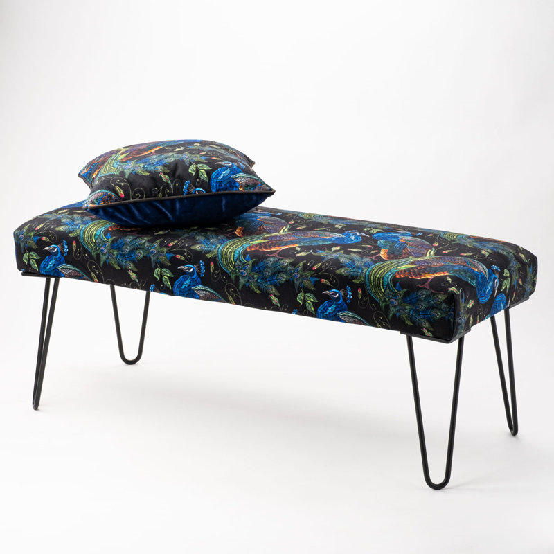 Anderegg Velvet Upholstered Bench, H40 x W150 x D40cm