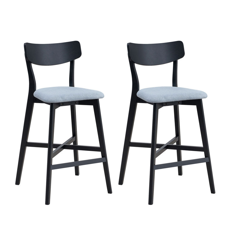 Ensemble de 2 chaises de bar en bois (sans la table)