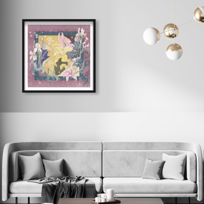 Layered Bloom Print by Oliver Gal, 31.5"H x 31.5"W, Black Shadowbox