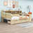 Wood 2 Drawers Daybed with Built-in Desk and Storage Shelves-164052772-164052769
