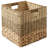 10.5" Mixed Weave Hyacinth Seagrass Storage Basket Cubes, Natural - Set of 4-948840693