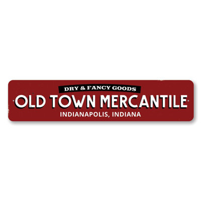 Old Town Mercantile Aluminum Sign