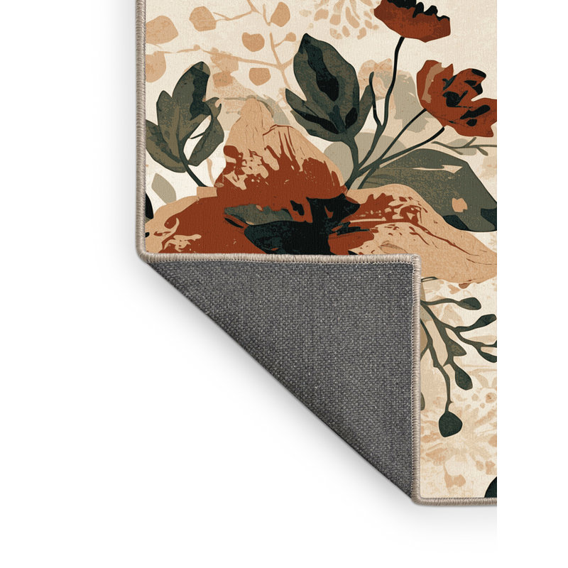 Tapis à motif abstrait bohémien en peluche douce et douce Clearwater, 3 X 5