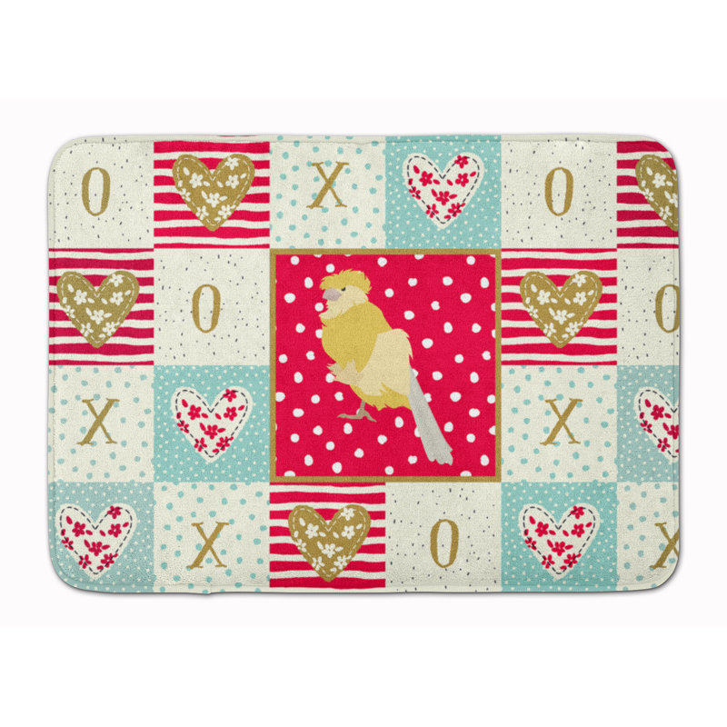 Love Memory Foam Kitchen Mat, Canari frisé français